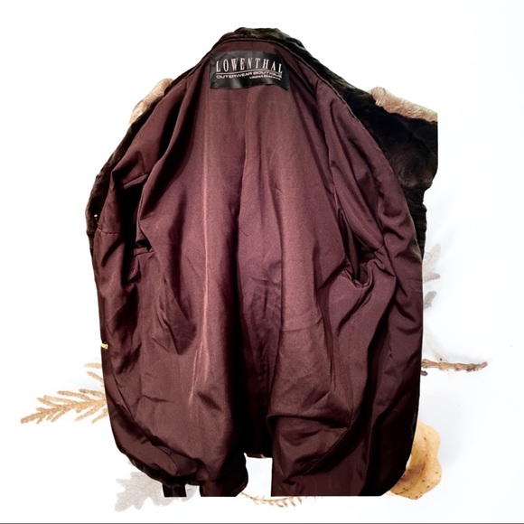 Brown Sheared Textured Mink Coat Jacket Canadian Lynx Fur Hood Belted Appraised - Picture 6 of 8